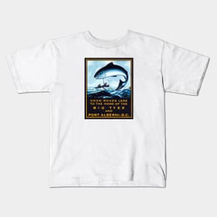 1920 Fishing in British Columbia Kids T-Shirt